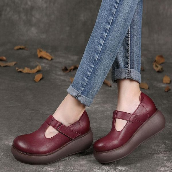 Alternative view of Handmade Retro Comfortable Wedge Sandals Women Sandals