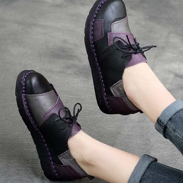 Lace Up Handmade Comfortable Retro Flat Shoes Flat Shoes