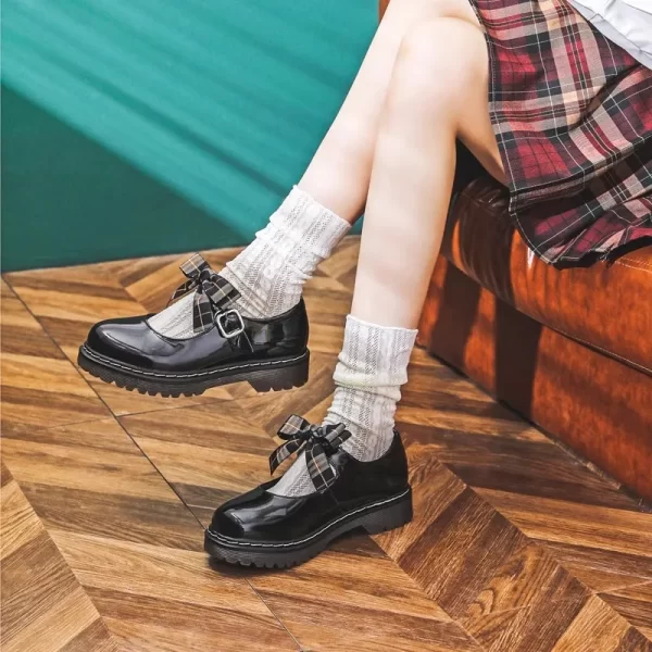 Smooth Leather Bowknot Mary Jane Shoes Mary Jane Shoes