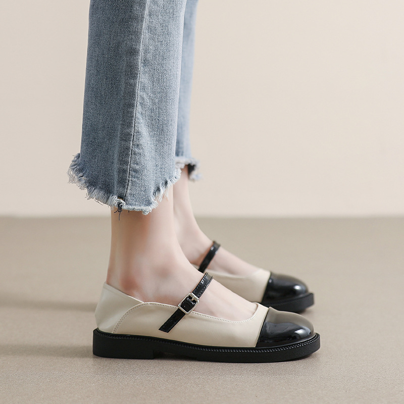 Handmade Round Head Retro Mary Jane Shoes Mary Jane Shoes - Image 11