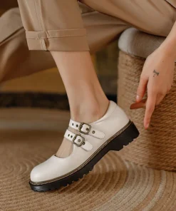 Front Double Buckle Vintage Mary Jane Shoes Mary Jane Shoes