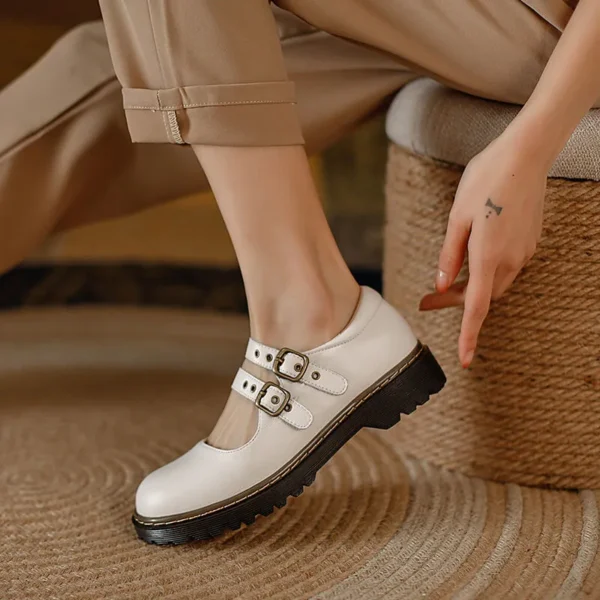 Front Double Buckle Vintage Mary Jane Shoes Mary Jane Shoes