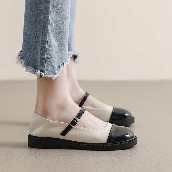 Handmade Round Head Retro Mary Jane Shoes Mary Jane Shoes