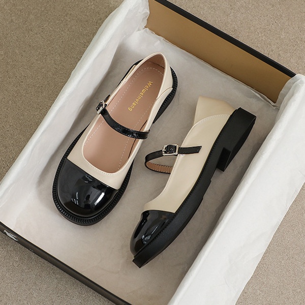 Handmade Round Head Retro Mary Jane Shoes Mary Jane Shoes - Image 8