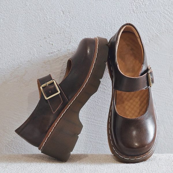 Alternative view of Buckle Strap Decor Platform Mary Jane Shoes Mary Jane Shoes
