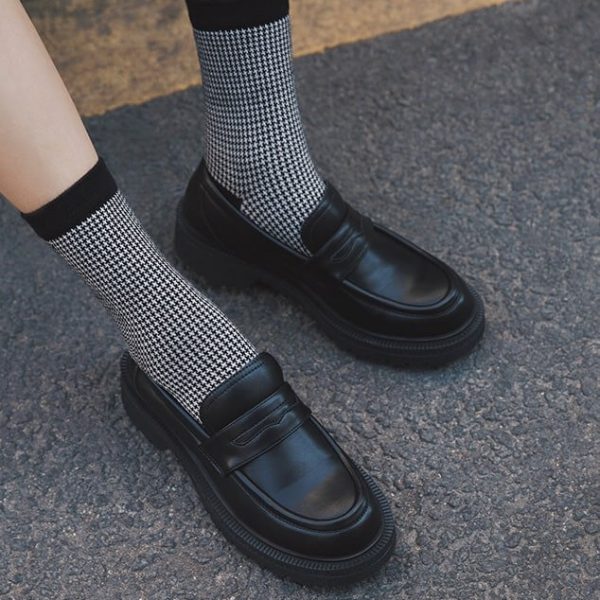 Alternative view of Classic Vintage Loafers Black Loafers