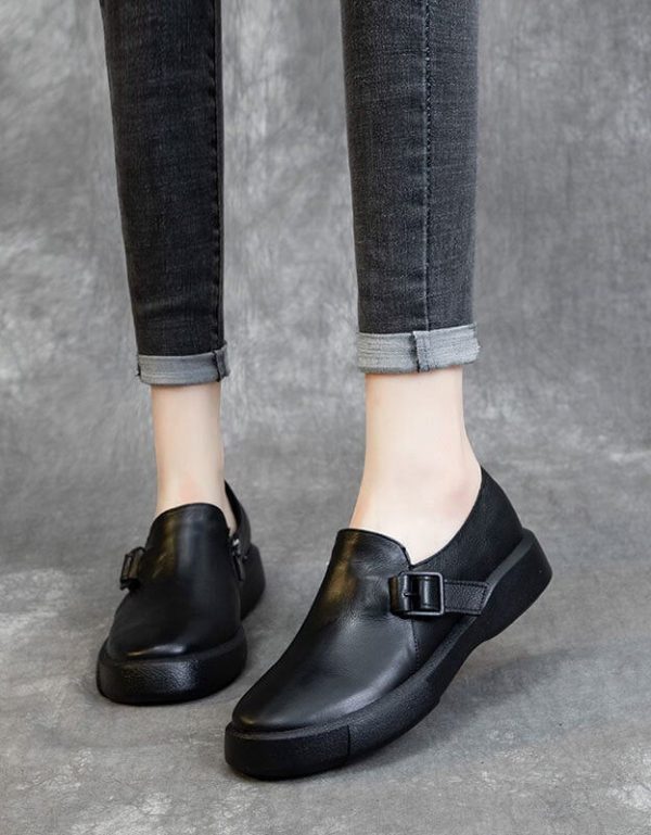 Comfortable Women Retro Leather Flat Shoes Flat Shoes