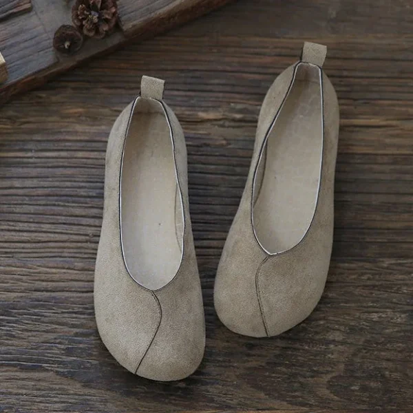 Alternative view of Round Toe Suede Flats Flat Shoes