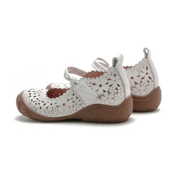 Comfortable Wide Toe Box Hollow Retro Flat Shoes Flat Shoes