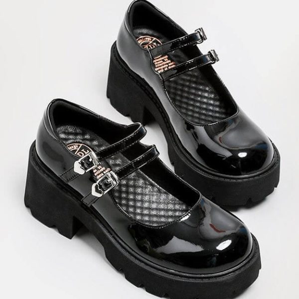 Alternative view of Double Buckle Chunky Heeled Mary Jane Shoes Mary Jane Shoes