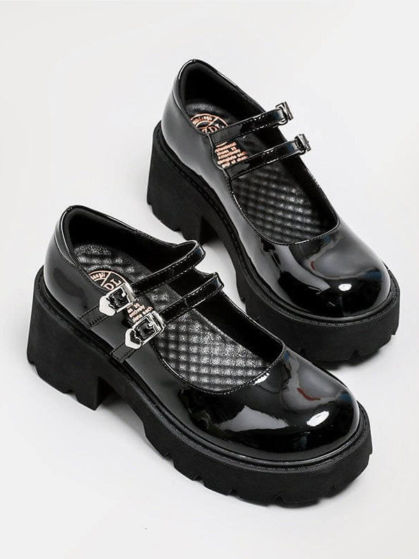 Alternative view of Double Buckle Chunky Heeled Mary Jane Shoes Mary Jane Shoes