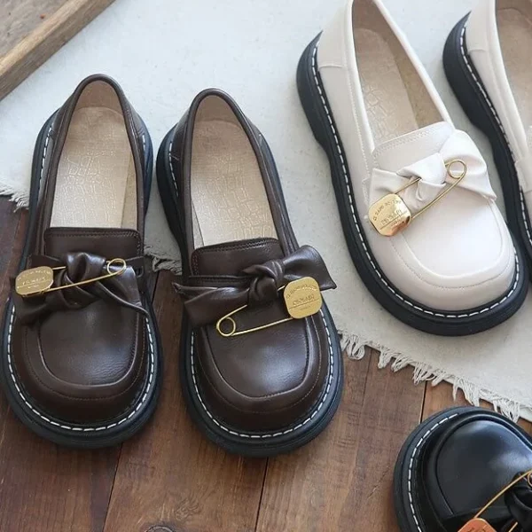 Alternative view of Front Metal Pin Round Head Mary Jane Shoes Mary Jane Shoes