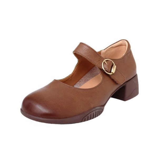 Handmade Chunky Heels Mary Jane Shoes Mary Jane Shoes