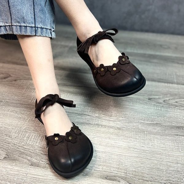 Alternative view of Ankle Wide Toe Box Retro Flat Shoes Flat Shoes