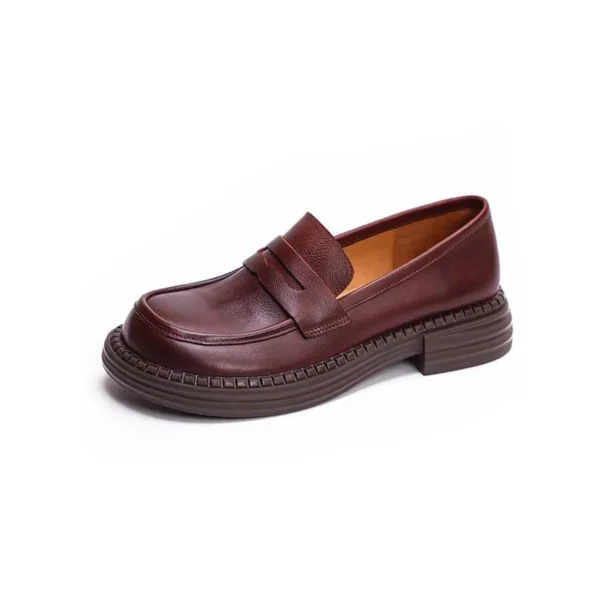 Handmade Retro Leather Soft Sole Loafers Loafers