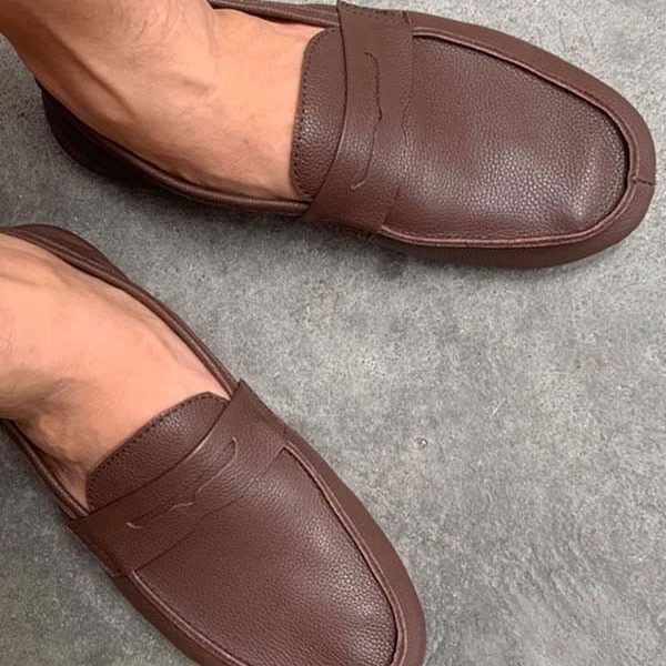 Handmade Retro Soft Leather Loafers for Men Loafers