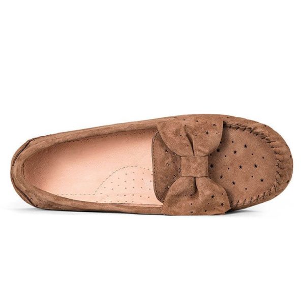 Handmade Retro Suede Hollow Loafers for Women Loafers