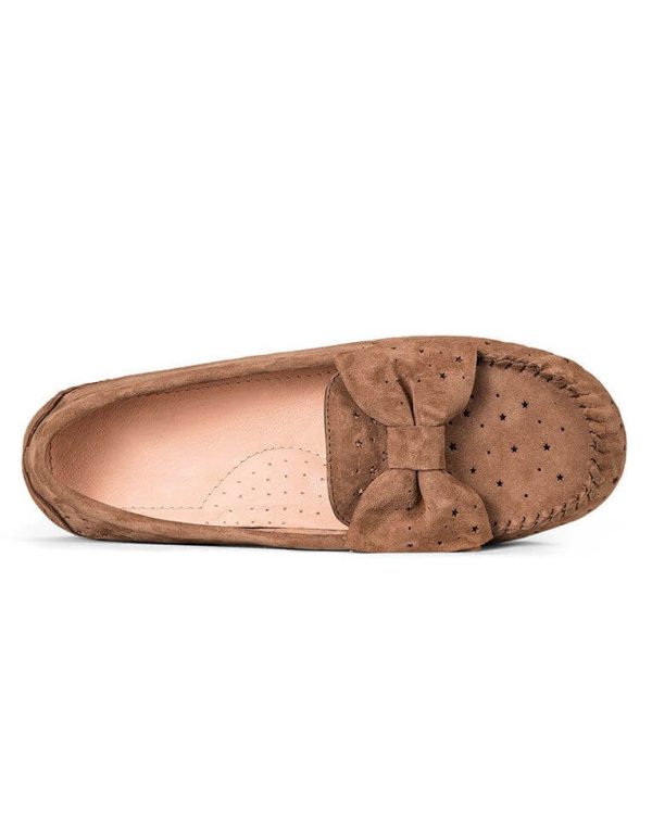 Handmade Retro Suede Hollow Loafers for Women Loafers