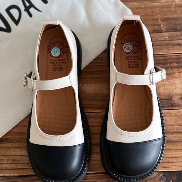 Alternative view of Handmade Round Head Retro Mary Jane Shoes Mary Jane Shoes