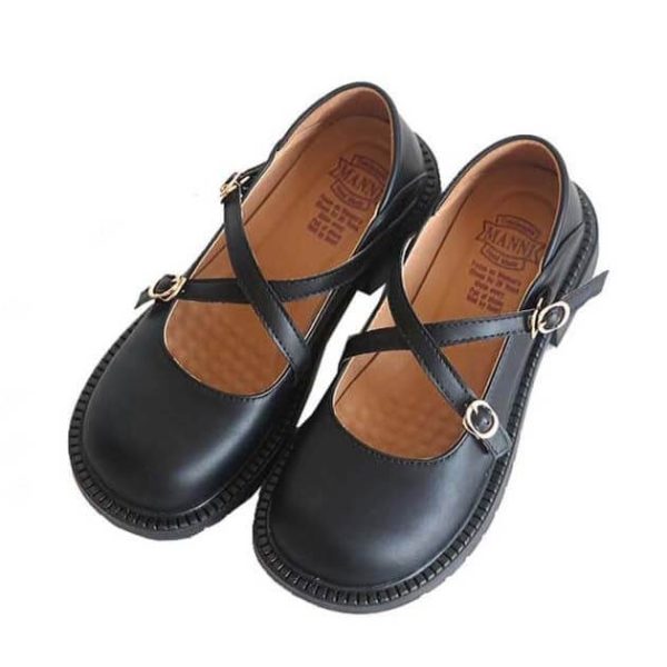 Cross Buckle Mary Jane shoes Mary Jane Shoes