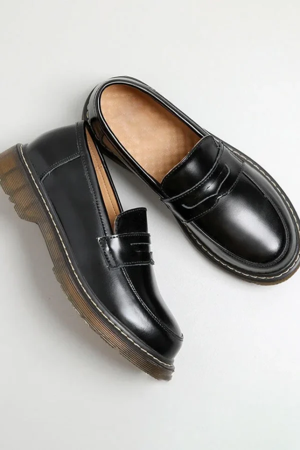 Alternative view of Handmade Round Head Mary Jane Shoes Loafers Mary Jane Shoes