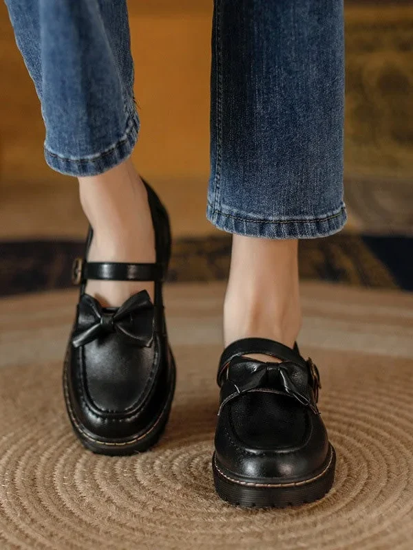 Alternative view of Spring Vintage Bowknot Strap Mary Jane Shoes Mary Jane Shoes