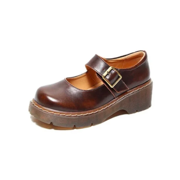 Buckle Strap Decor Platform Mary Jane Shoes Mary Jane Shoes