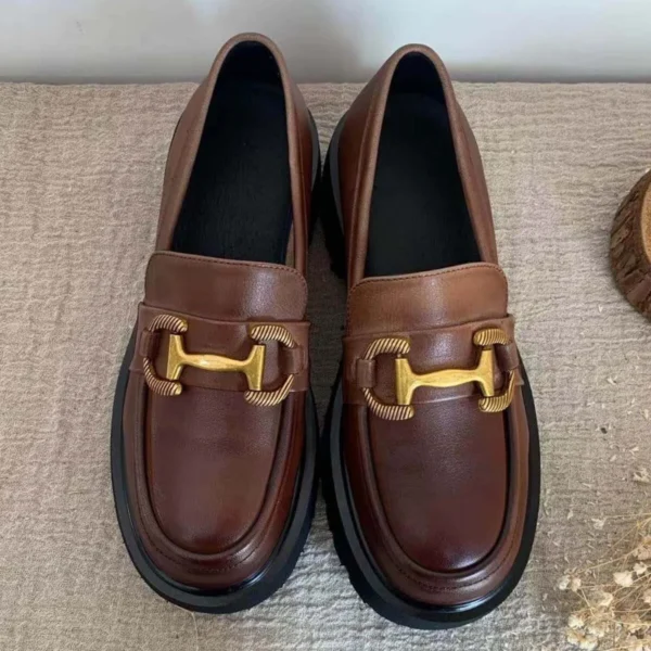 Metal Front Comfortable Spring Loafers Loafers