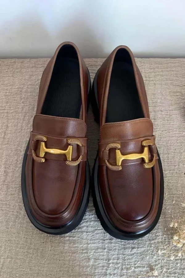Metal Front Comfortable Spring Loafers Loafers