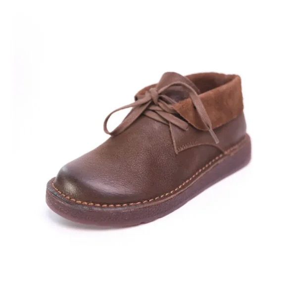 Soft Leather Comfortable Handmade Retro Flat Walking Shoes Flat Shoes