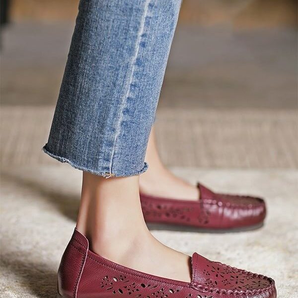 Alternative view of Retro Leather Comfy Loafers Loafers