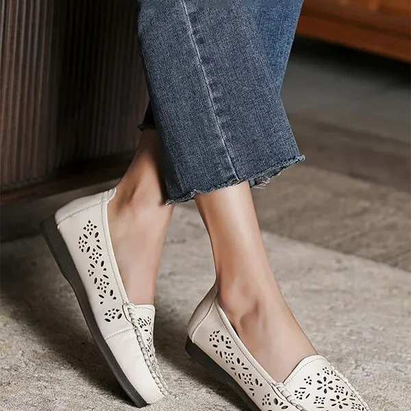 Retro Leather Comfy Loafers Loafers