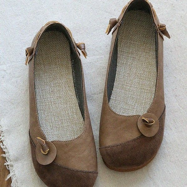 Round Head Comfortable Soft Retro Flat Shoes Flat Shoes