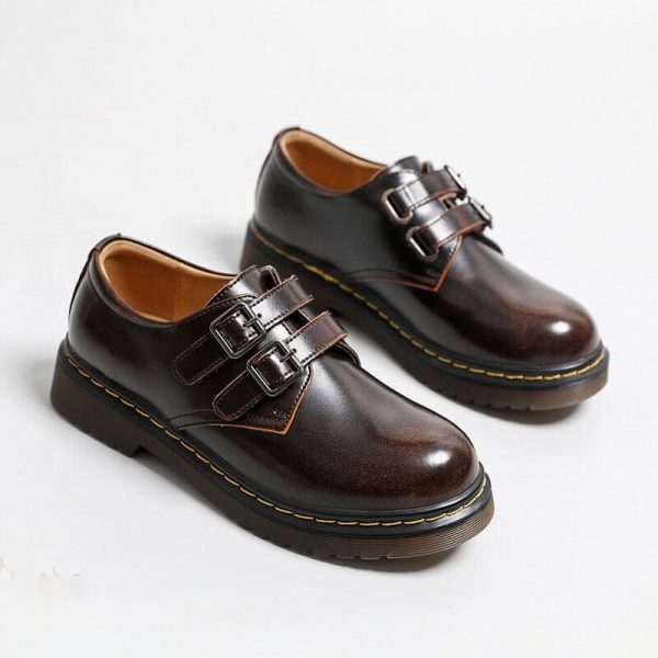 Round Toe Comfortable Double Buckle Mary Jane Shoes Mary Jane Shoes