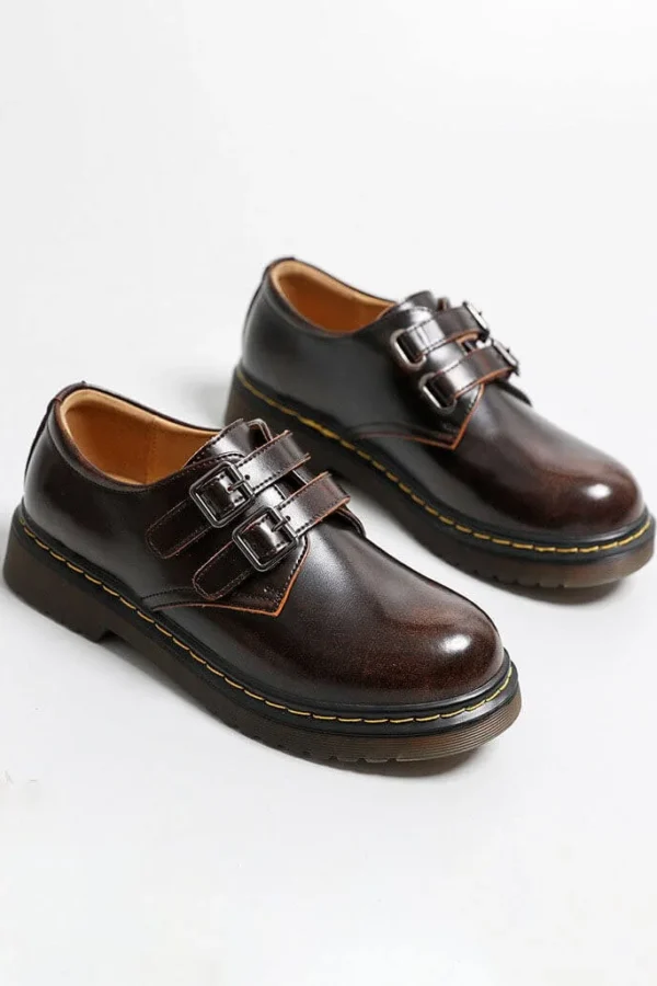 Round Toe Comfortable Double Buckle Mary Jane Shoes Mary Jane Shoes