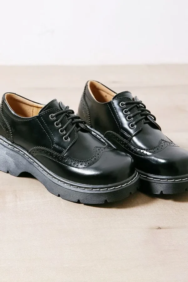 Alternative view of Round Toe Brogue Style Lace Up Mary Jane Mary Jane Shoes