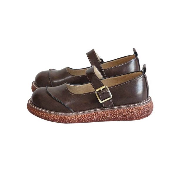Round Head Retro Mary Jane Shoes Mary Jane Shoes