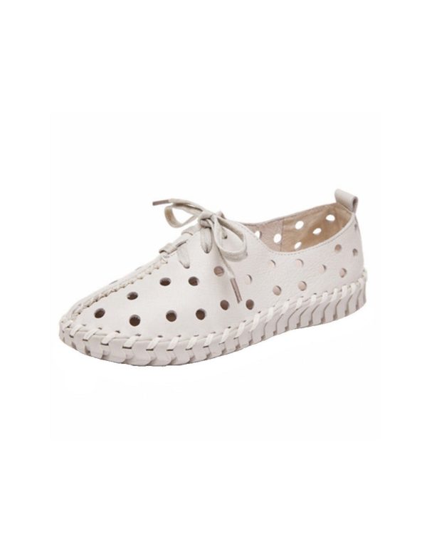 Breathable Flat Leather Casual Sneakers Flat Shoes