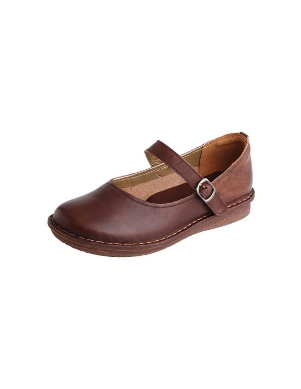 Soft Insole Outsole Handmade Retro Flat Shoes Flat Shoes