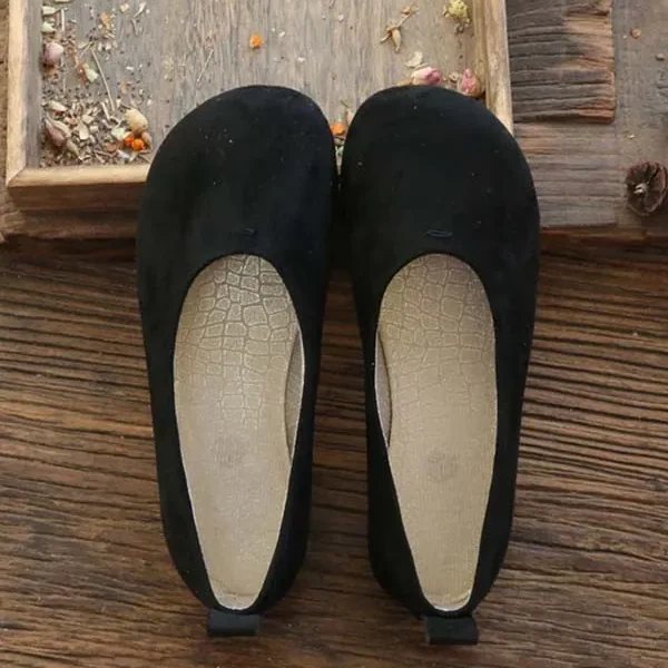 Alternative view of Simple Lightweight Comfortable Suede Flats Flat Shoes