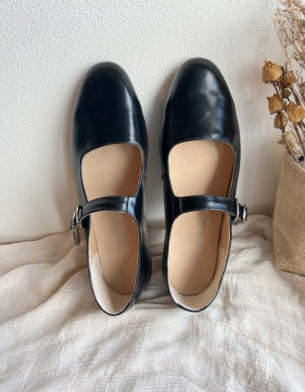 Single Buckle Black Mary Jane Shoes Mary Jane Shoes
