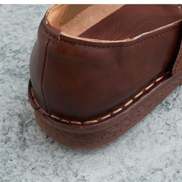 Alternative view of Soft Insole Outsole Handmade Retro Flat Shoes Flat Shoes