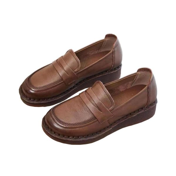 Soft Leather Comfortable Retro Loafers Loafers