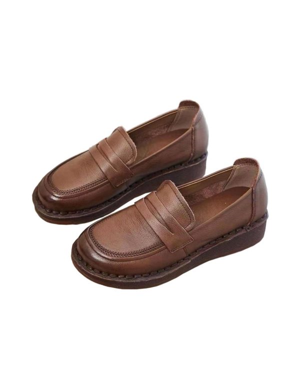 Soft Leather Comfortable Retro Loafers Loafers