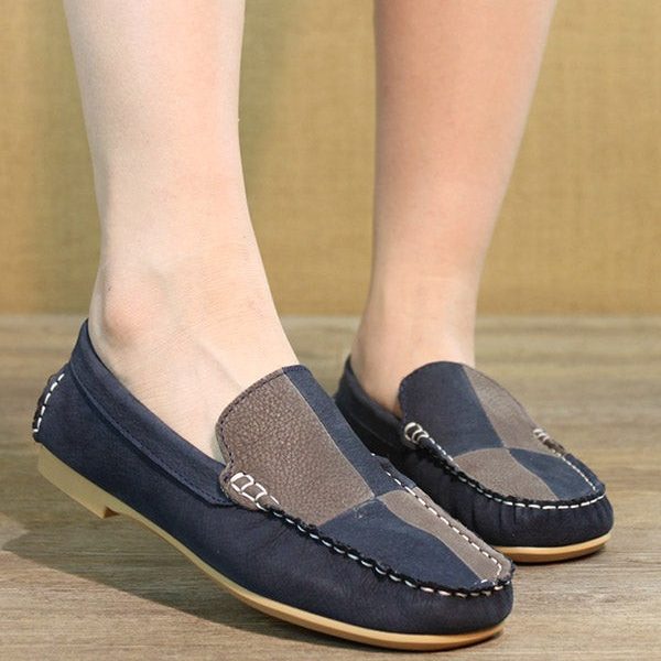 Spring Flat Handmade Leather Loafers Loafers