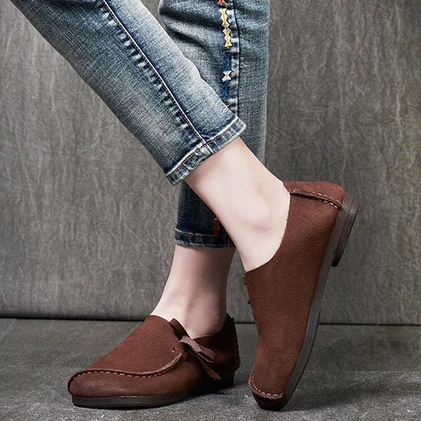 Spring Leather Soft Women Loafers Loafers