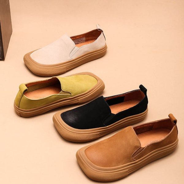 Alternative view of Square Toe Comfortable Leather Flat Shoes Flat Shoes