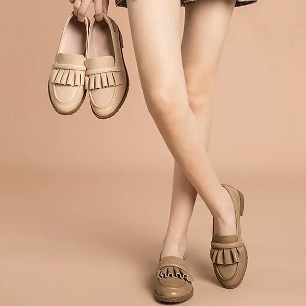 Alternative view of Genuine Leather Comfortable Oxfords Loafers Loafers