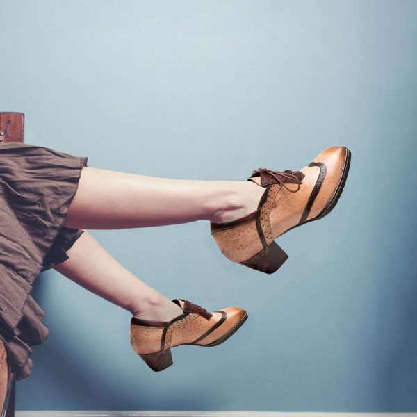 Alternative view of British Style Vintage Brogue Chunky Mary Jane Mary Jane Shoes