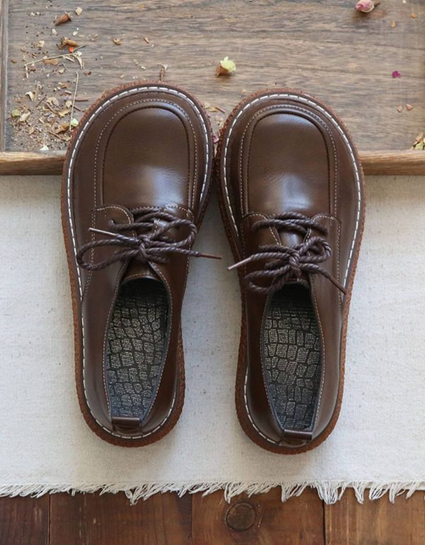 Wide Toe Box Platform Loafers Shoes Loafers